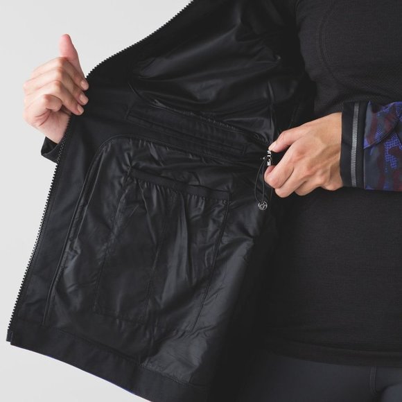 Lululemon Rain For Daze Jacket II Purple Camo Size 6 - Picture 7 of 16